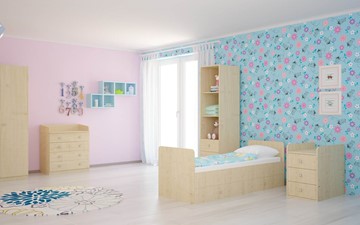 Кроватка в детскую с комодом POLINI Kids Simple 1100 Натуральный в Черкесске - предосмотр 4