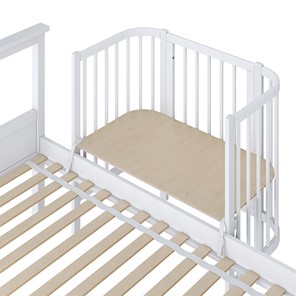 Кроватка детская приставная POLINI Kids Simple 105 Белый в Черкесске - предосмотр 2