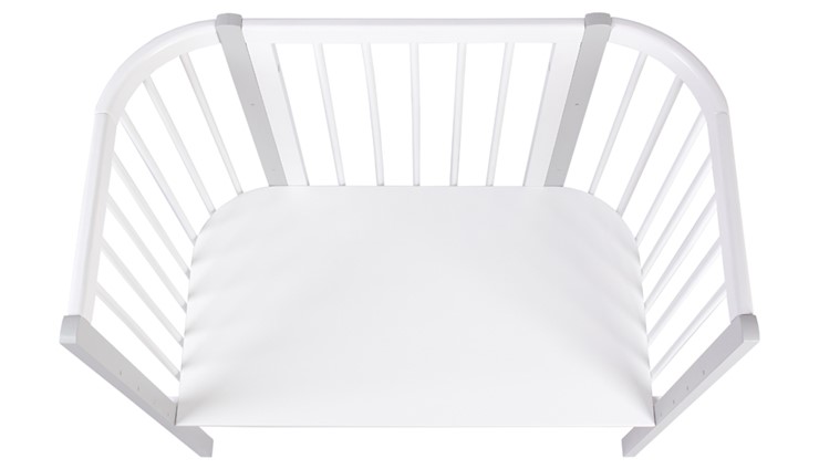 Кроватка детская приставная POLINI Kids Simple 120 Белый / Серый в Черкесске - изображение 3