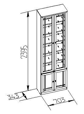 Шкаф для книг Sherlock 32, Дуб Сонома в Черкесске - изображение 3