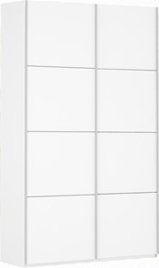 Шкаф двухдверный Прайм (ДСП/ДСП) 1200x570x2300, белый снег в Черкесске