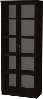 Шкаф со стеклянными дверцами 218, цвет Венге в Черкесске - изображение