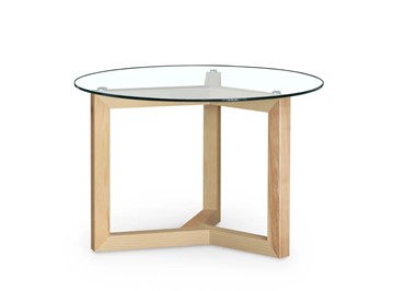 Круглый стол Оникс-8, Натуральный массив/Прозрачное стекло в Черкесске