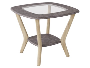 Круглый столик Мельбурн, серый бетон/дуб сонома в Черкесске