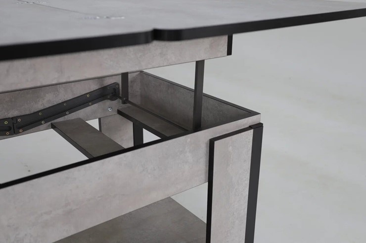 Журнальный стол-трансформер Дэнс, цемент светлый в Черкесске - изображение 6