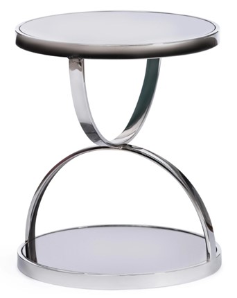 Кофейный столик GROTTO (mod. 9157) металл/дымчатое стекло, 42х42х50, хром в Черкесске - изображение