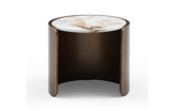 Круглый столик ET3095CI (D40) белая керамика /бронзовый в Черкесске