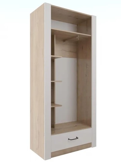 Шкаф гардеробный Ева 5 М1 дуб ирландский/белый матовый в Черкесске - изображение 1
