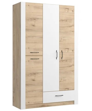 Шкаф гардеробный Ева 5 М2 дуб ирландский/белый матовый в Черкесске - изображение
