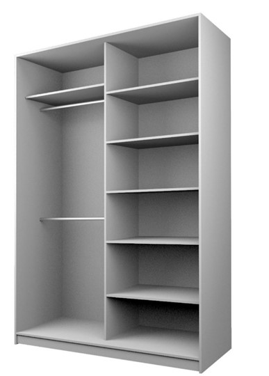 Шкаф 2-х створчатый MAX МШ-23-6-18-11, Профиль Белый/Цвет Венге в Черкесске - изображение 1