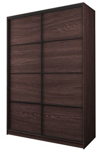 Шкаф 2-х дверный MAX МШ-23-6-16-11, Профиль Черный/Цвет Венге в Черкесске - предосмотр