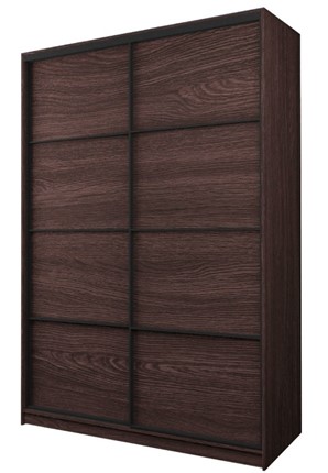 Шкаф 2-х дверный MAX МШ-23-6-16-11, Профиль Черный/Цвет Венге в Черкесске - изображение