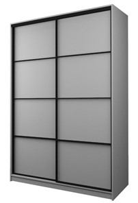 Шкаф 2-х створчатый MAX МШ-23-6-18-11, Профиль Черный/Цвет Серый в Черкесске - предосмотр