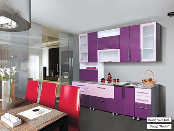 Модульная кухня Мыло 224 2600, цвет Фиолет/Пастель фиолет в Черкесске