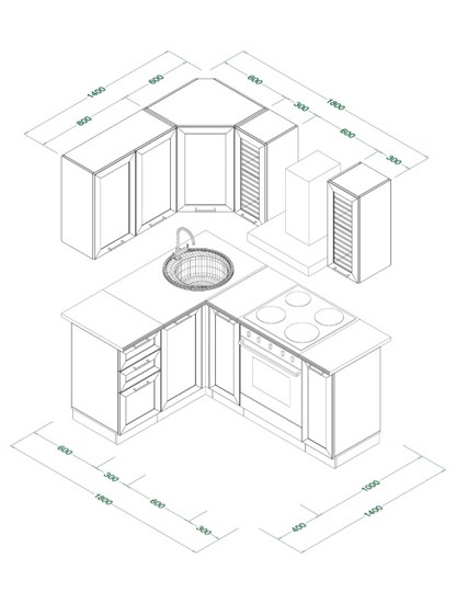 Гарнитур кухонный МК РИВЬЕРА Комплект №9 1,4х1,8м угловая ПВХ Белый в Черкесске - изображение 8