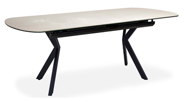 Кухонный стол раскладной Шамони 3CX 180х95 (Oxide Avorio/Графит) в Черкесске - предосмотр 1