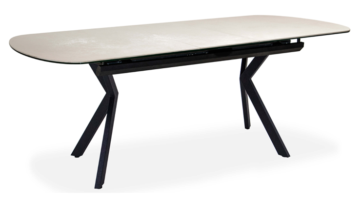 Кухонный стол раскладной Шамони 3CX 180х95 (Oxide Avorio/Графит) в Черкесске - изображение 1