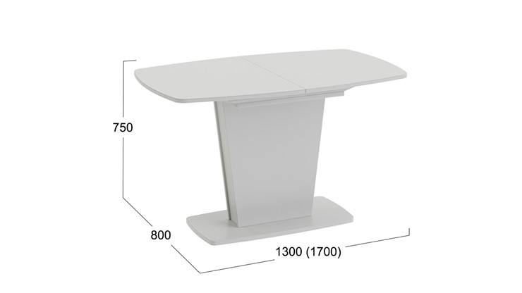 Обеденный раздвижной стол Честер тип 2, цвет Белый/Стекло белый глянец в Черкесске - изображение 3