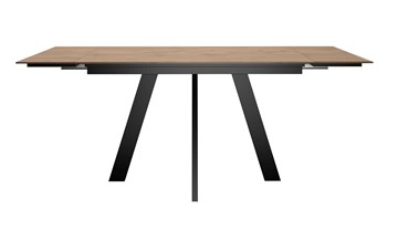 Кухонный стол раскладной DikLine DM120 Дуб галифакс / опоры черные в Черкесске - предосмотр 1