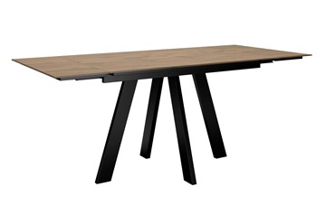 Кухонный стол раскладной DikLine DM120 Дуб галифакс / опоры черные в Черкесске - предосмотр 2