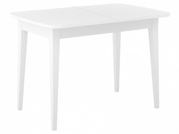 Раздвижной стол Dikline M120 Белый/стекло белое сатин/ножки MM белые в Черкесске
