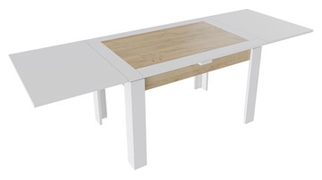 Кухонный раскладной стол Хьюстон тип 4 (Белый/Дуб Крафт золотой) в Черкесске - предосмотр 1