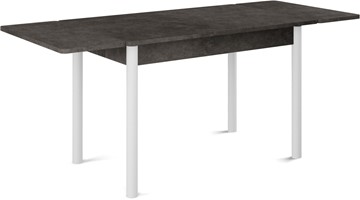 Кухонный раскладной стол Милан-2 EVO, ноги белые, серый камень в Черкесске - предосмотр 1
