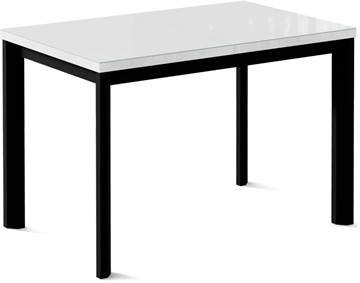 Кухонный раскладной стол Нагано-1G (ноги черные, стекло cristal/белый цемент) в Черкесске
