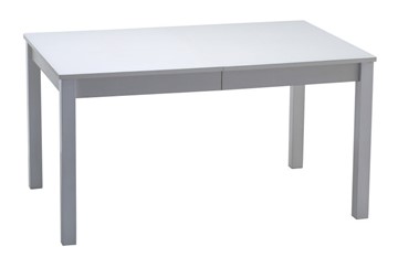 Кухонный раздвижной стол Нагано-2 стекло белое opti (хром-лак) в Черкесске - предосмотр