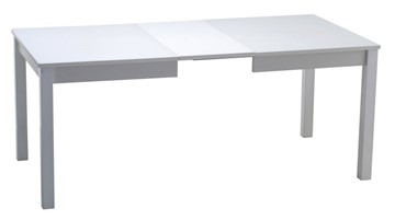 Кухонный раздвижной стол Нагано-2 стекло белое opti (хром-лак) в Черкесске - предосмотр 1
