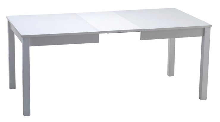 Кухонный раздвижной стол Нагано-2 стекло белое opti (хром-лак) в Черкесске - изображение 1