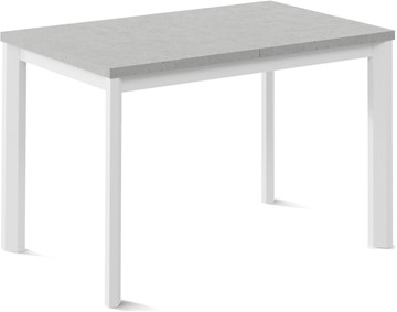 Кухонный раскладной стол Нагано-2L (ноги металлические белые, светлый цемент) в Черкесске