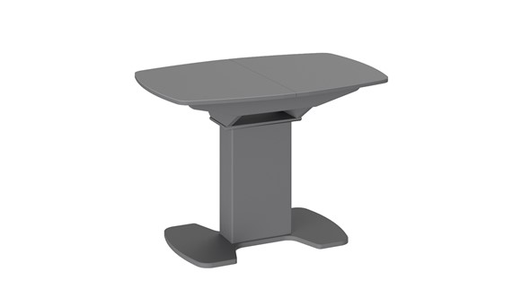 Раздвижной стол Портофино (СМ(ТД)-105.01.11(1)), цвет Серое/Стекло серое матовое LUX в Черкесске - изображение