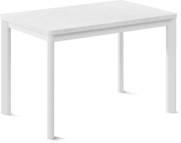 Кухонный раскладной стол Токио-1L (ноги металлические белые, белый цемент) в Черкесске