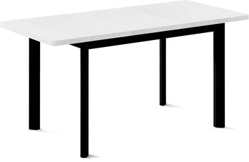 Раздвижной стол Токио-2L (ноги металлические черные, белый цемент) в Черкесске - предосмотр 1