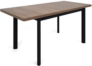 Кухонный раскладной стол Токио-2L (ноги металлические черные, дуб табако) в Черкесске - предосмотр 3