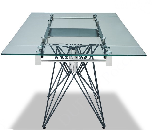 Кухонный стол раскладной T-041 (140) прозрачный в Черкесске - изображение 4