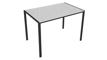Обеденный стол Торрес тип 1 (Черный муар/Белый глянец) в Черкесске