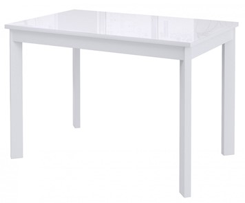 Обеденный раздвижной стол Dikline Ls110, стекло белое/ножки белые в Черкесске