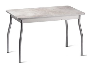 Кухонный стол Орион.4 1200, Пластик Белый шунгит/Металлик в Черкесске