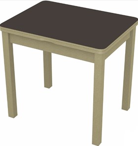Обеденный раздвижной стол Бари дерево №8 (стекло коричневое/дуб выбеленный) в Черкесске