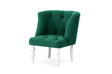 Кресло на ножках Бриджит зеленый ножки белые в Черкесске