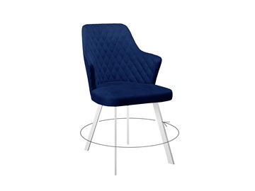 Обеденный стул 245 Поворотный синий/белый в Черкесске