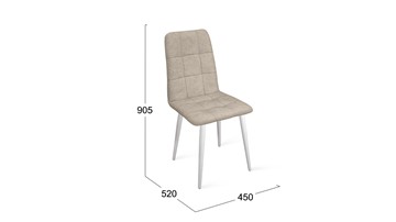 Кухонный стул Аспен К1С (Белый матовый/Микровелюр Duna Brilliant) в Черкесске - предосмотр 5