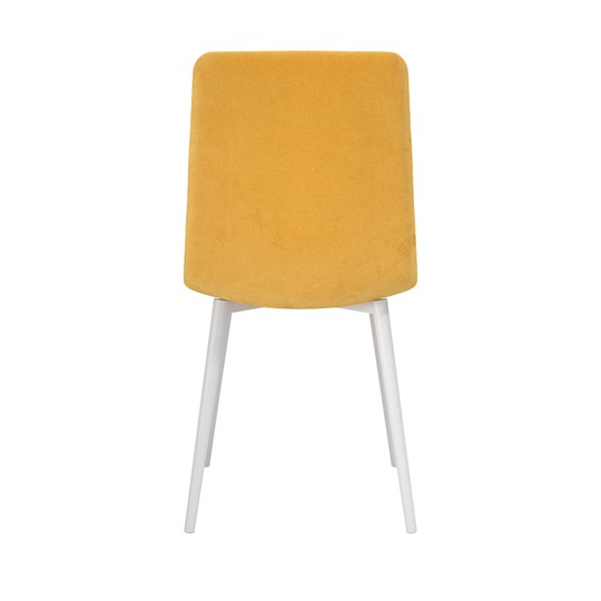 Обеденный стул Белла, велюр тенерифе куркума/Цвет металл белый в Черкесске - изображение 3