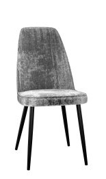 Мягкий стул DikLine 326 микровелюр M13 светло-серый, ножки черные в Черкесске