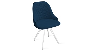 Обеденный стул Гранд К4 (Белый матовый/Велюр Confetti Blue) в Черкесске