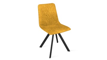 Кухонный стул Хьюго К2 (Черный муар/Микровелюр Wellmart Yellow) в Черкесске
