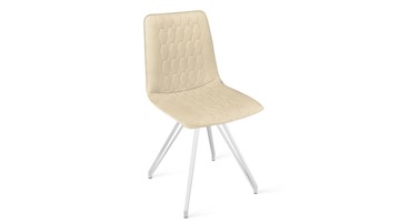 Обеденный стул Хьюго К4 (Белый матовый/Велюр Confetti Cream) в Черкесске