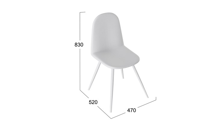Обеденный стул Марли (конус Т3), Белый муар/Кожзам Белый в Черкесске - изображение 1